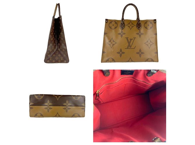 Borsa On-the-Go Monogramma Gigante Louis Vuitton Marrone - vista 2