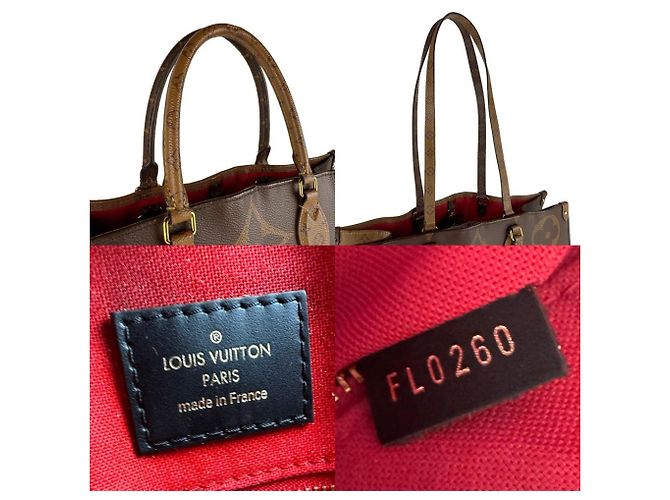 Borsa On-the-Go Monogramma Gigante Louis Vuitton Marrone - vista 4
