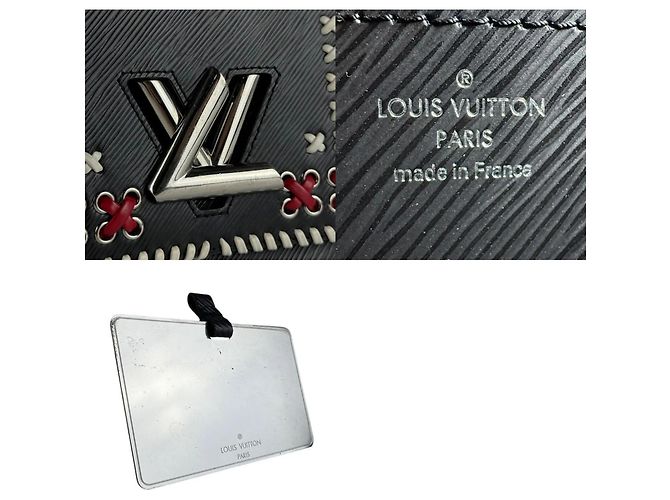 Borsa a Spalla Epi Twist MM di Louis Vuitton Nero Rosso Bianco sporco - vista 5