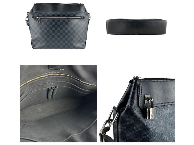 Borsa a Spalla Greenwich Damier Cobalt di Louis Vuitton Nero Blu navy - vista 3