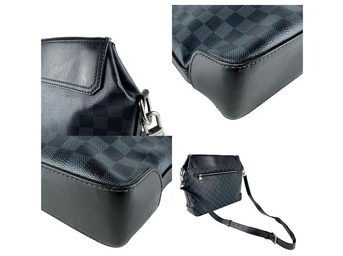 Borsa a Spalla Greenwich Damier Cobalt di Louis Vuitton Nero Blu navy - vista 4