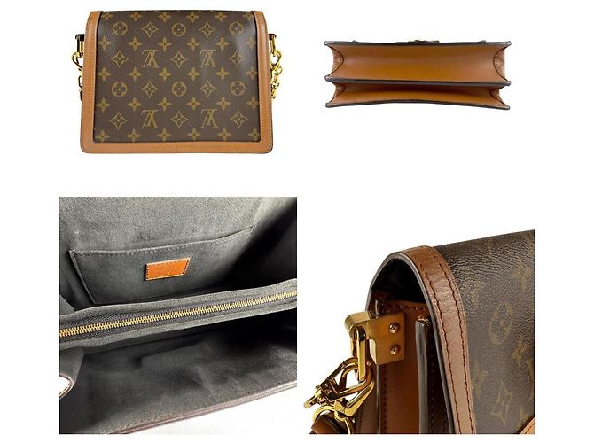 Borsa a Spalla Dauphine MM Monogramma Reverse Louis Vuitton Marrone - vista 3