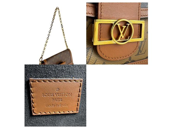 Borsa a Spalla Dauphine MM Monogramma Reverse Louis Vuitton Marrone - vista 5