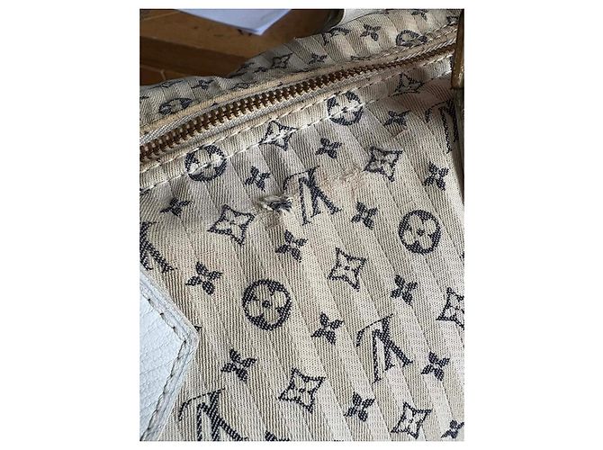 Borsa Speedy Louis Vuitton Monogramma Strisce Beige - vista 13