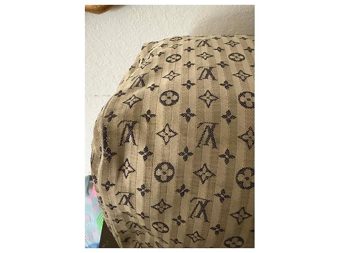 Borsa Speedy Louis Vuitton Monogramma Strisce Beige - vista 15