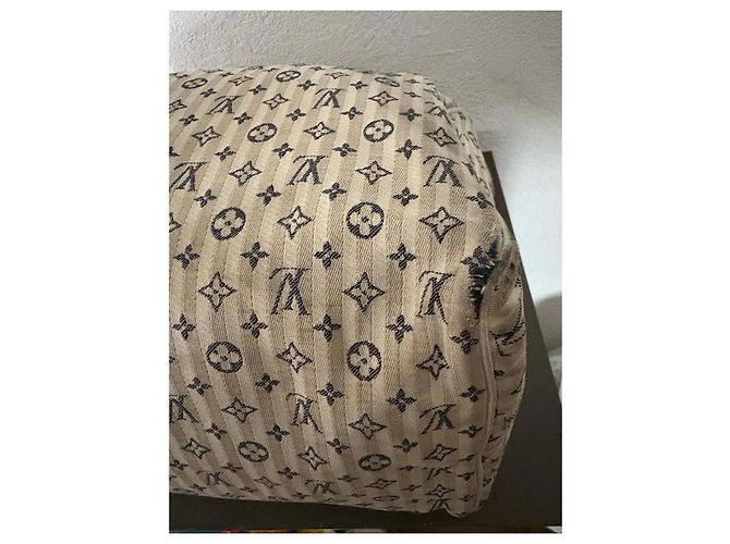 Borsa Speedy Louis Vuitton Monogramma Strisce Beige - vista 5