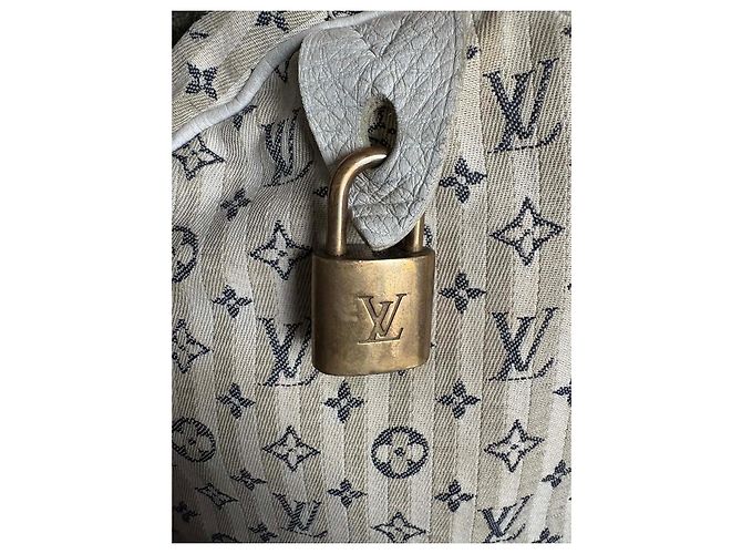 Borsa Speedy Louis Vuitton Monogramma Strisce Beige - vista 9