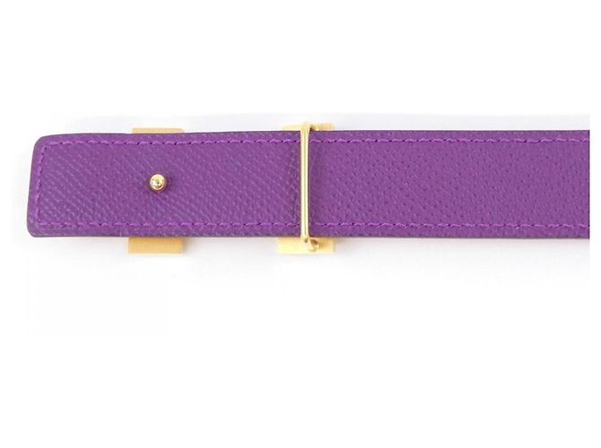 Cinturón reversible Hermès Mini Constance 24mm Roja Púrpura - vista 3
