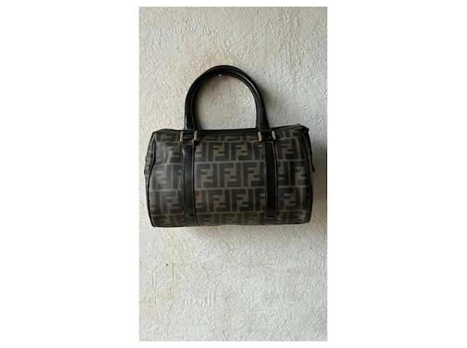Borsa Fendi Monogramma Marrone e Nera Nero - vista 12