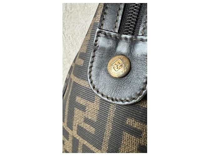 Borsa Fendi Monogramma Marrone e Nera Nero - vista 13