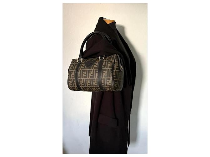Borsa Fendi Monogramma Marrone e Nera Nero - vista 2
