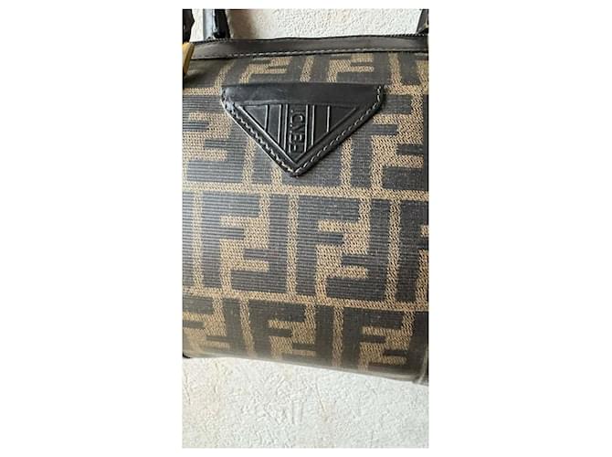 Borsa Fendi Monogramma Marrone e Nera Nero - vista 4