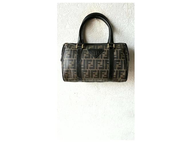 Borsa Fendi Monogramma Marrone e Nera Nero - vista 5