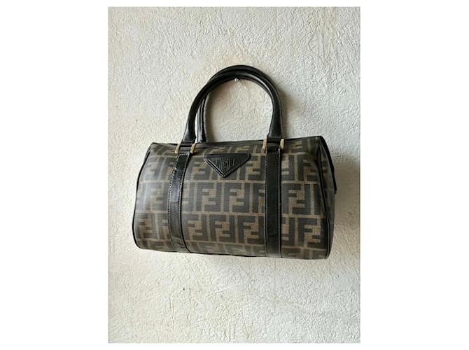 Borsa Fendi Monogramma Marrone e Nera Nero - vista 6