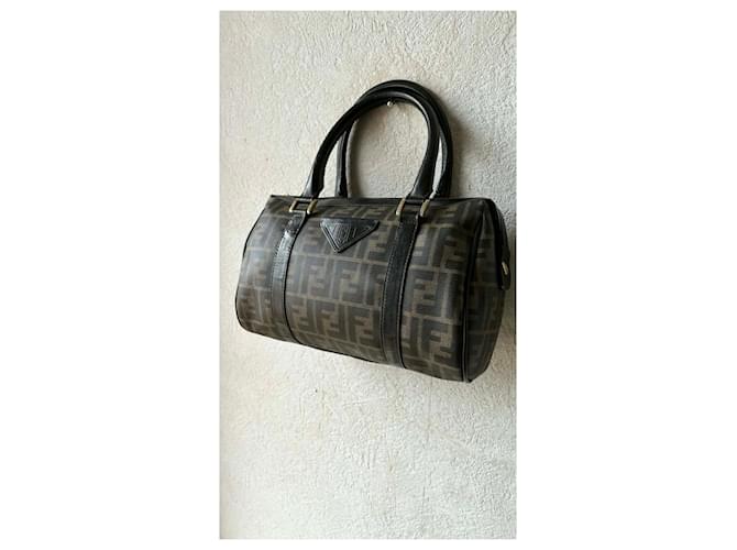 Borsa Fendi Monogramma Marrone e Nera Nero - vista 8