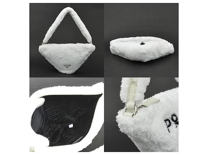 Prada Weißer Plüsch-Handtasche - Ansicht 3