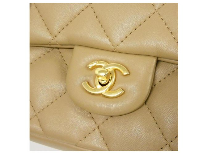 Borsa a spalla in pelle di agnello beige Chanel AS3456 - vista 4