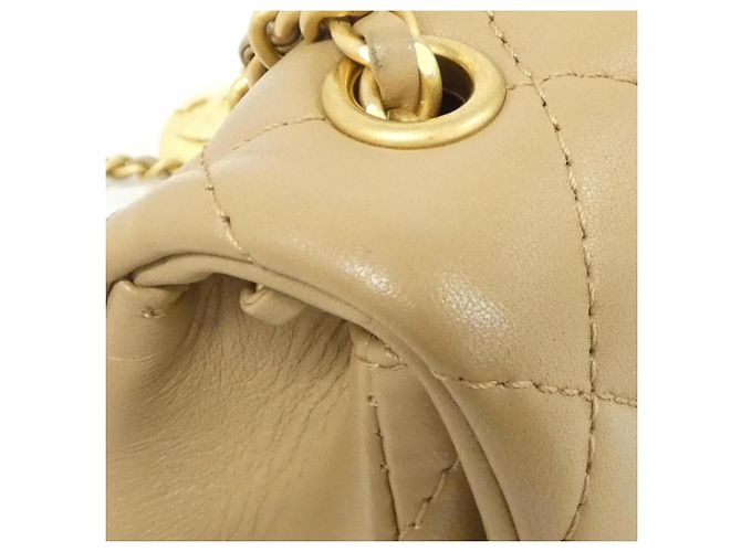 Borsa a spalla in pelle di agnello beige Chanel AS3456 - vista 5