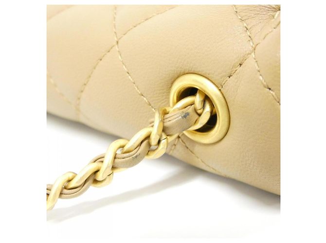 Borsa a spalla in pelle di agnello beige Chanel AS3456 - vista 8