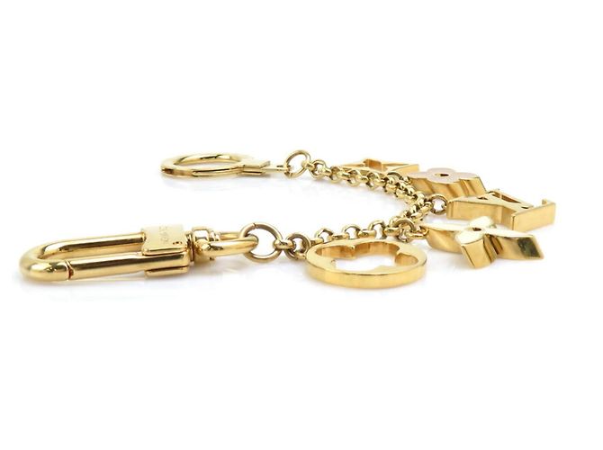Portachiavi Fleur de Monogram Louis Vuitton Beige D'oro Bianco sporco - vista 2