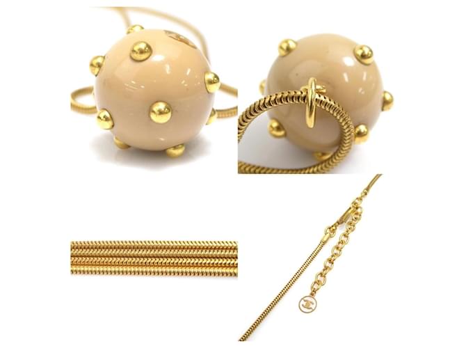 Collana Coco Mark di Chanel Beige D'oro - vista 4