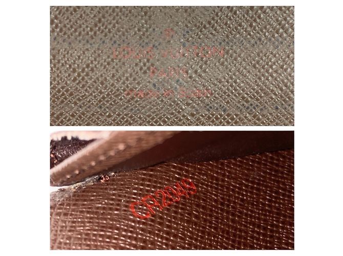 Portafoglio Lungo Sarah Damier Ebene Louis Vuitton Marrone - vista 5