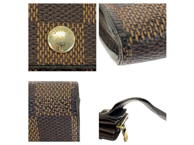 Portafoglio Lungo Sarah Damier Ebene Louis Vuitton Marrone - vista 6