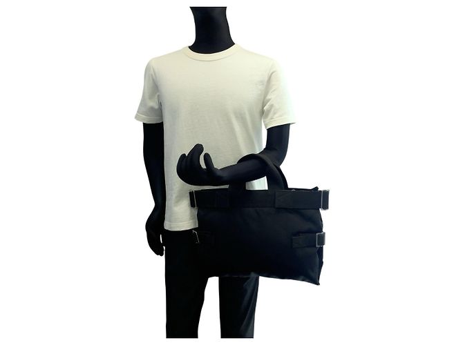 Borsa tote in nylon nero Bottega Veneta - vista 5
