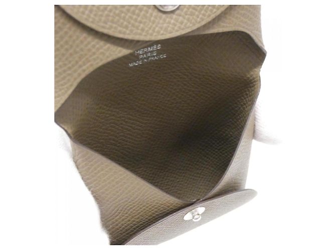 Monedero Bastia de Hermès en gris Etoupe Gris pardo - vista 4