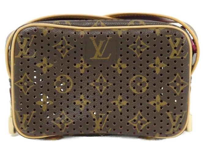 Borsa a Spalla Mini Trocadero Perforata Monogramma Louis Vuitton Marrone Fuschia - vista 2