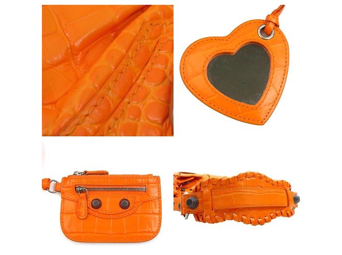 Borsa a spalla Le Cagoule XS di Balenciaga Arancione - vista 4
