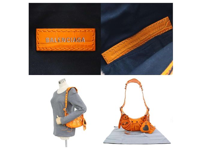 Borsa a spalla Le Cagoule XS di Balenciaga Arancione - vista 5