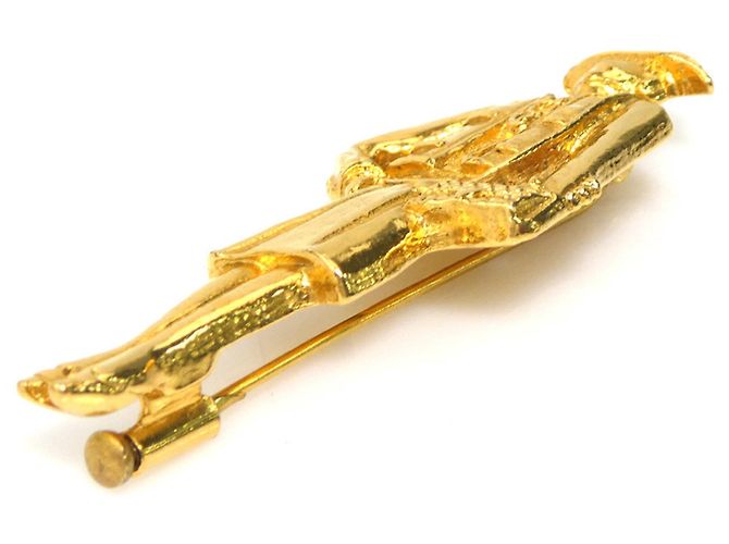 Spilla in metallo dorato Chanel Mademoiselle D'oro - vista 2