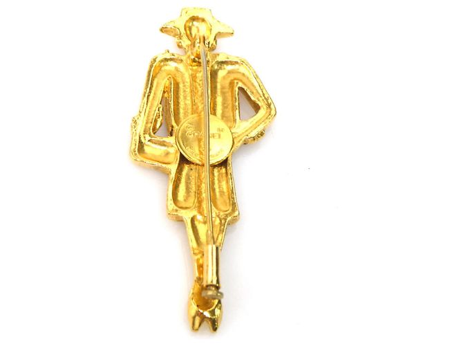 Spilla in metallo dorato Chanel Mademoiselle D'oro - vista 3