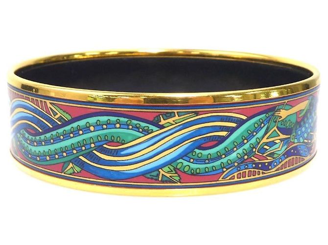Bracciale rigido in metallo/ceramica Hermès Multicolore D'oro - vista 2