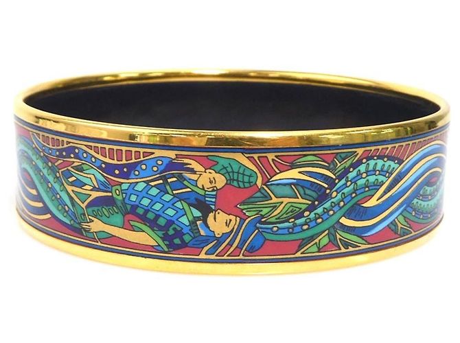 Bracciale rigido in metallo/ceramica Hermès Multicolore D'oro - vista 3