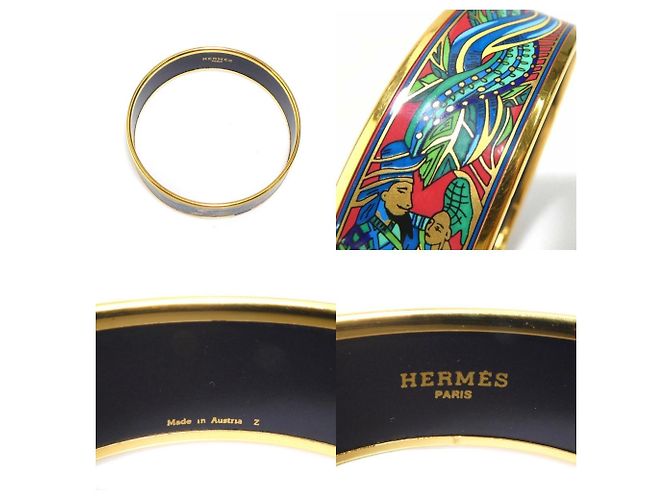 Bracciale rigido in metallo/ceramica Hermès Multicolore D'oro - vista 5