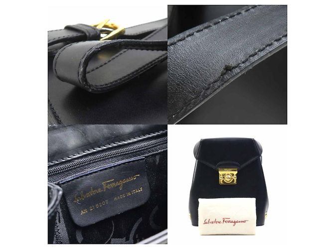 Schwarzer Leder-Rucksack von Salvatore Ferragamo - Ansicht 5