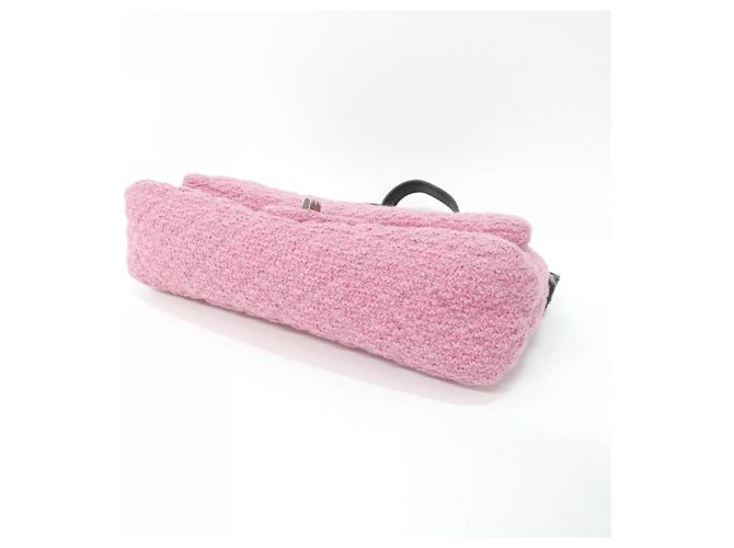 Borsa a spalla in tweed rosa Chanel 47691 - vista 3