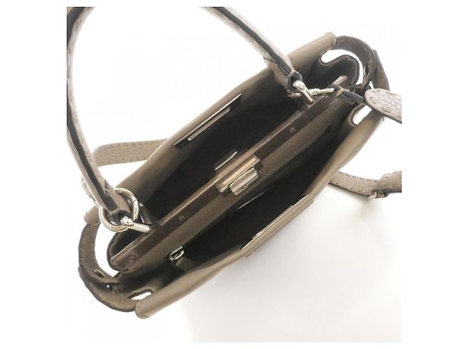 Borsa Fendi Selleria Peekaboo Beige - vista 9