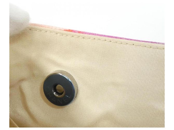 Chanel Schultertasche aus mehrfarbigem Canvas Pink Mehrfarben - Ansicht 10