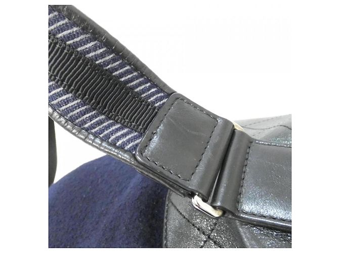 Borsa a Spalla Chanel 57519 Nero Blu navy - vista 7