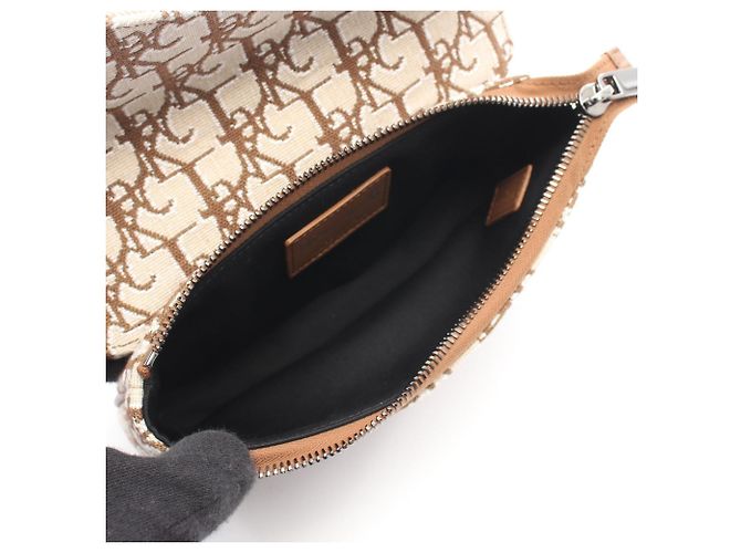 Christian Dior Borsa Saddle DIOR x TRAVIS SCOTT CACTUS JACK Marrone Beige - vista 3