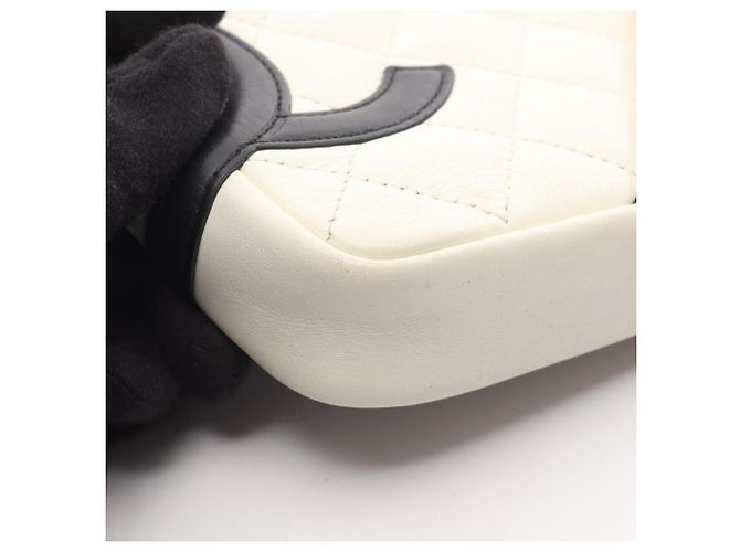 Borsa a spalla piccola in pelle della linea Cambon di Chanel Nero Bianco - vista 11