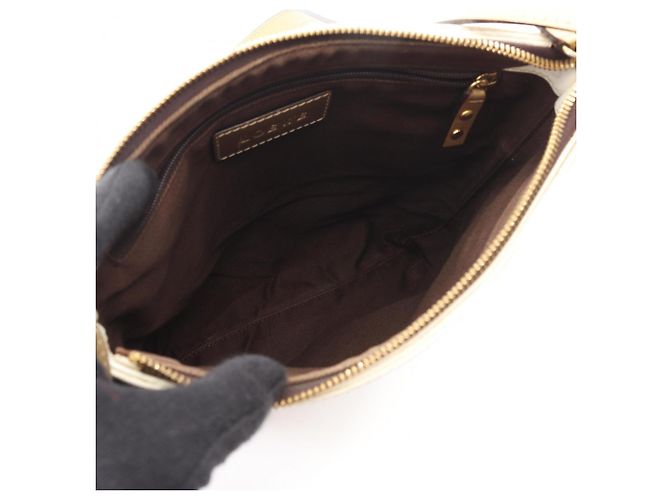 Borsa a spalla Anagram Repeat di Loewe Bianco D'oro - vista 3