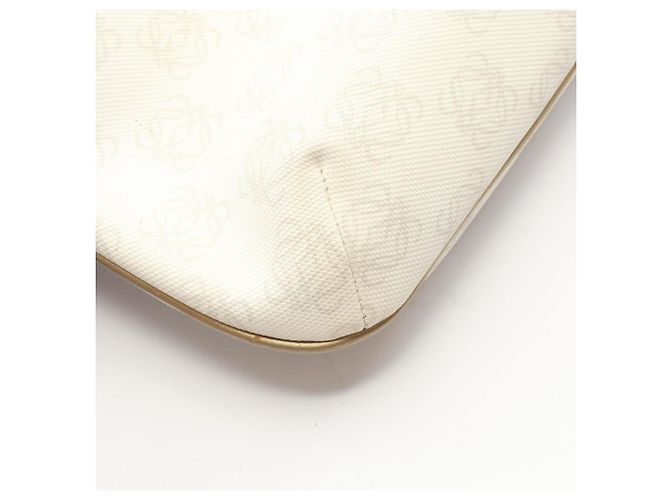 Borsa a spalla Anagram Repeat di Loewe Bianco D'oro - vista 7