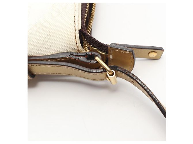 Borsa a spalla Anagram Repeat di Loewe Bianco D'oro - vista 9