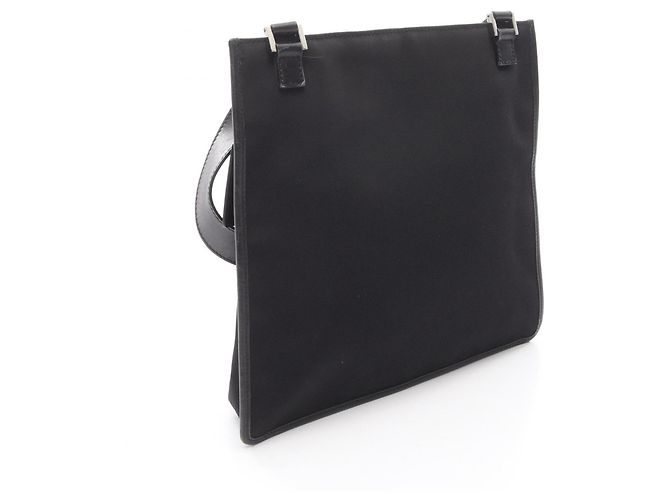 Borsa a Spalla in Tela e Pelle Gucci 92560 Nero - vista 2