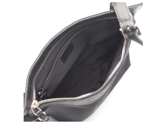 Borsa a Spalla in Tela e Pelle Gucci 92560 Nero - vista 3