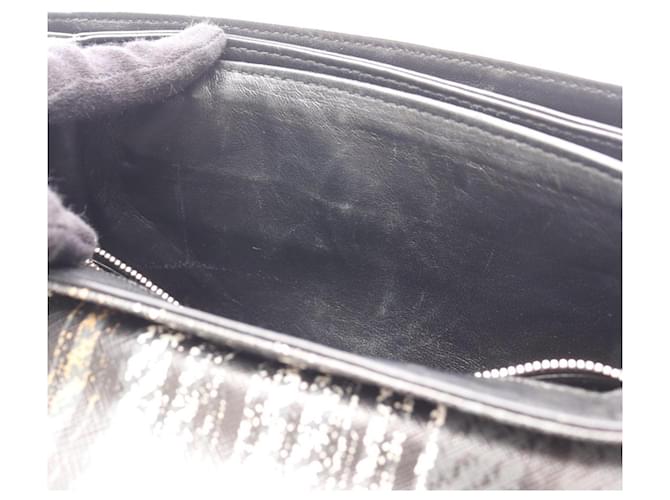 Prada Lederhandtasche Schwarz Mehrfarben Grün - Ansicht 7